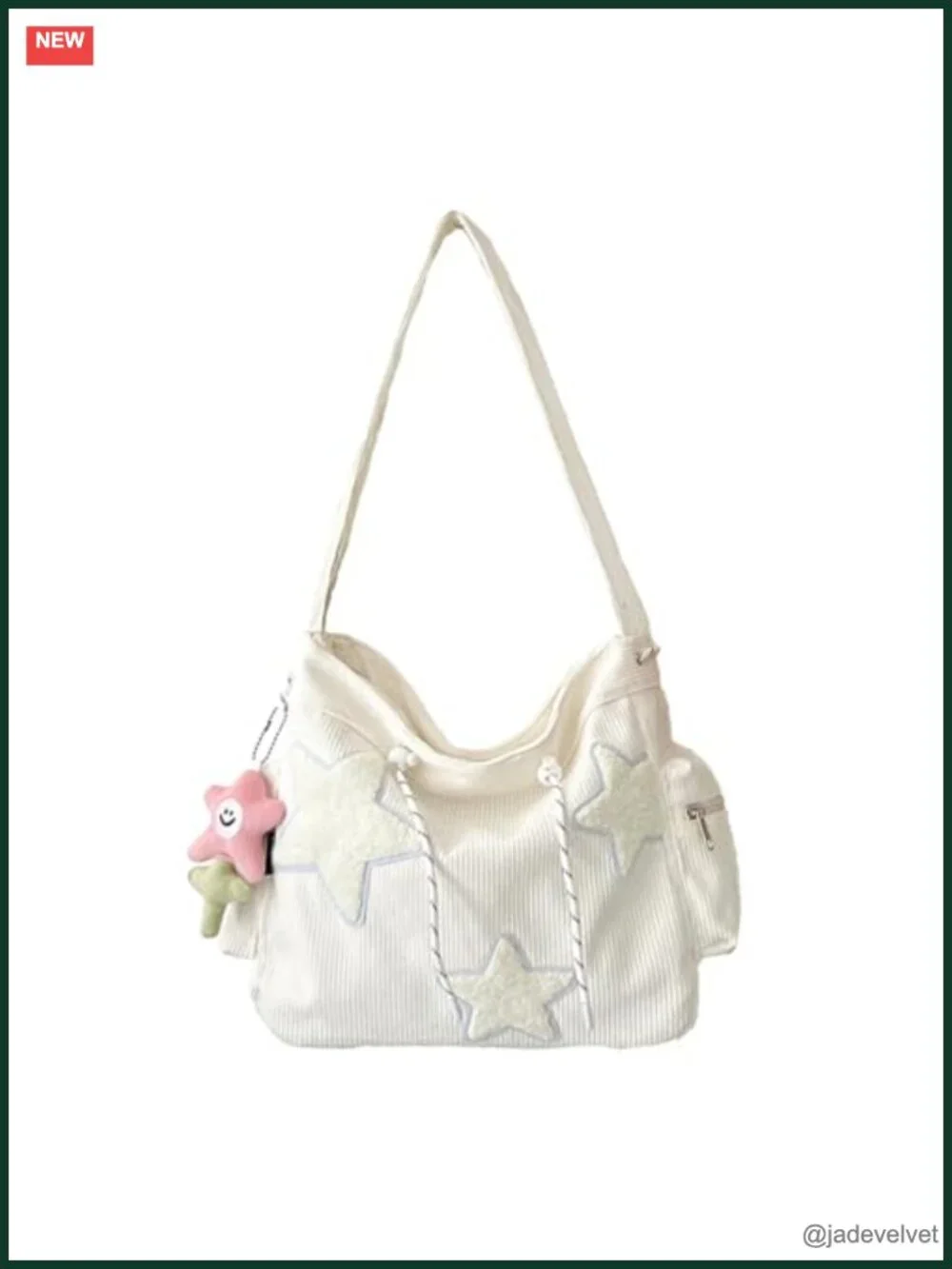 Corduroy Tote Bag Aesthetic Messenger Y2K Hobo Crossbody Shoulder Bag